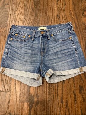 Madewell Cuffed Women's Denim Shorts - Blue Wash